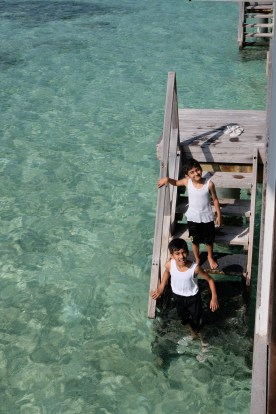 rushing to take a dip